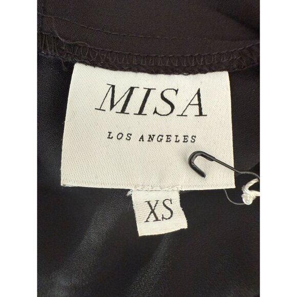 NWT Misa Los Angeles Davie Dress Black Silver‎ Diamond Clip Dot Mini Size XS - Picture 5 of 15